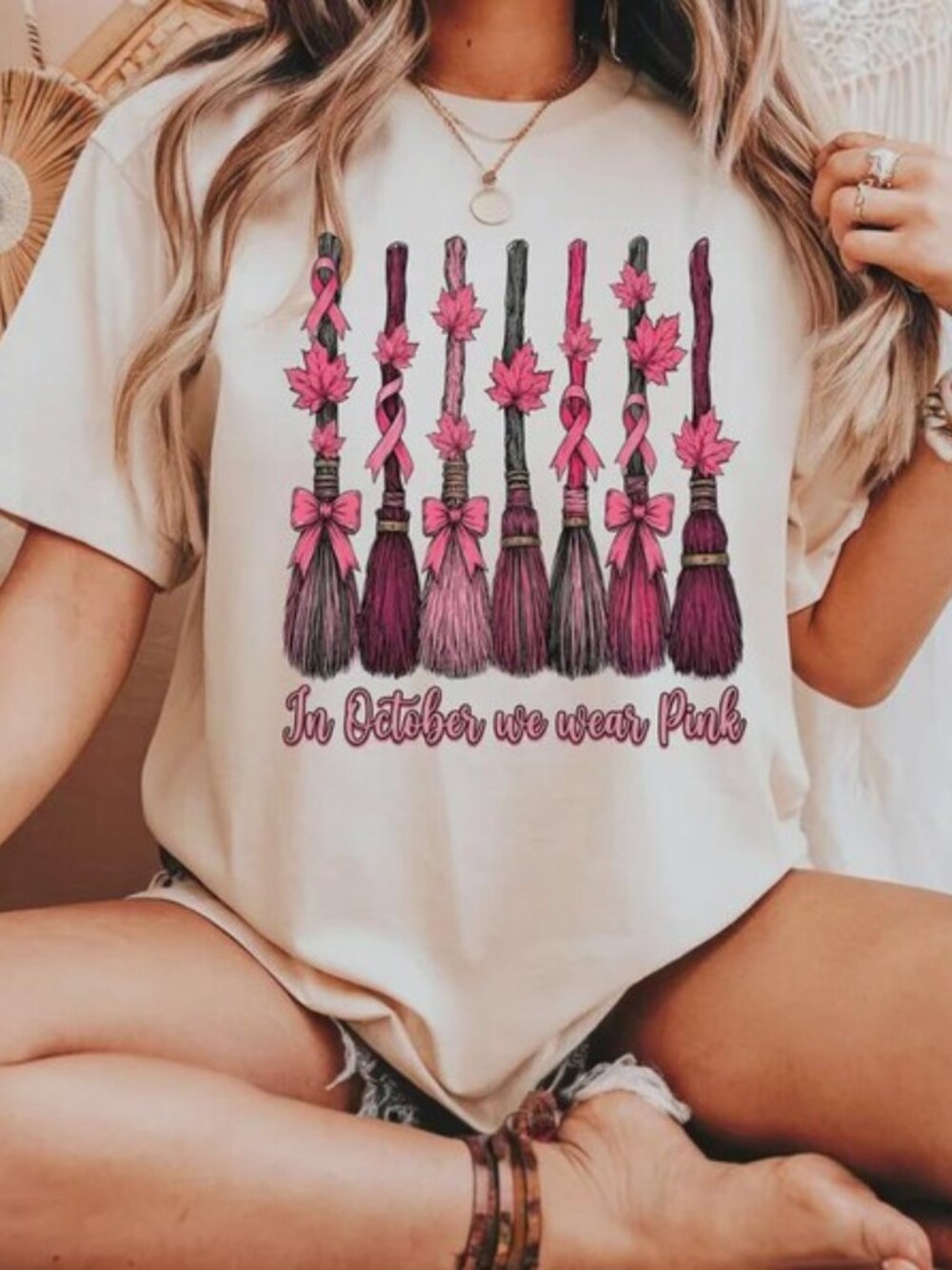 October We Wear Pink Shirt, Breast Cancer Awareness Tee